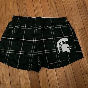 Michigan State Spartans Plaid shorts